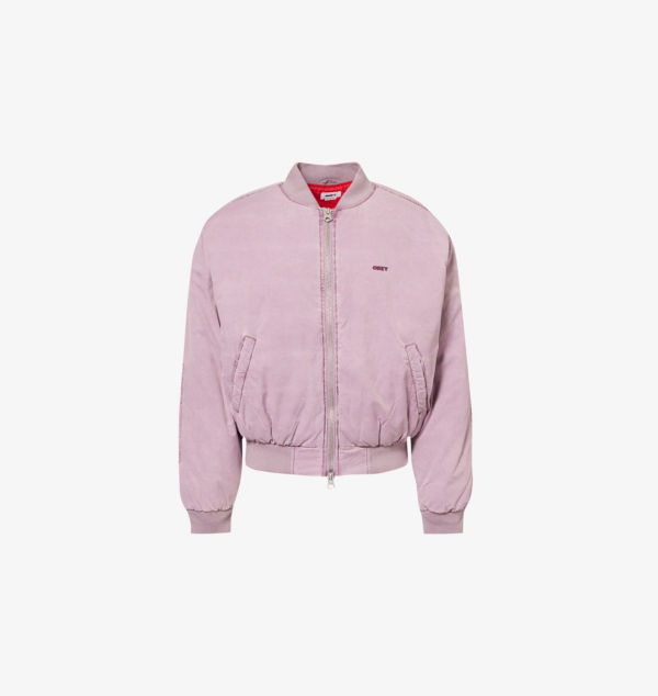 

Утепленная куртка свободного кроя из тканой смеси Obey, фиолетовый