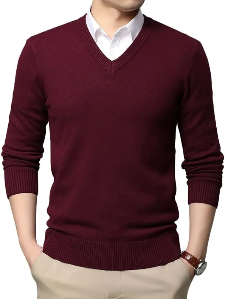 

Мужской свитер SWEPER с V-образным вырезом, длинными рукавами, для осени и зимы