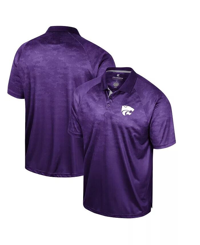 

Мужская фиолетовая рубашка-поло Kansas State Wildcats Honeycomb Raglan Colosseum