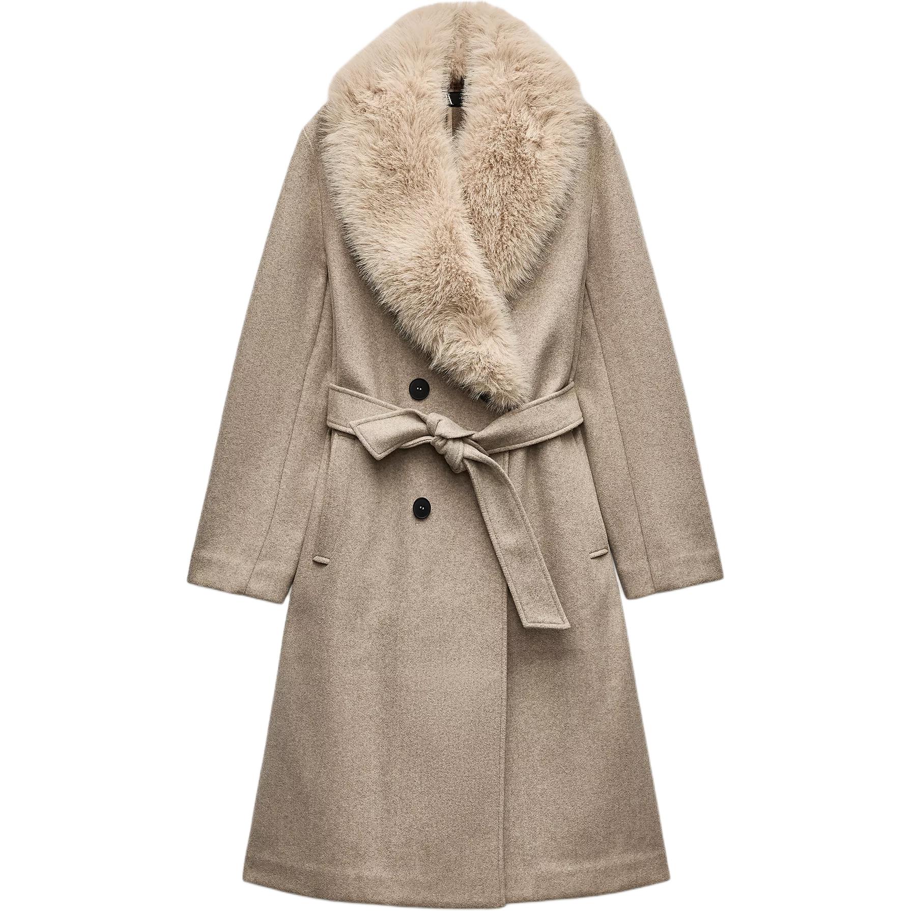 

ZARA Пальто Женское Золото Коричневое