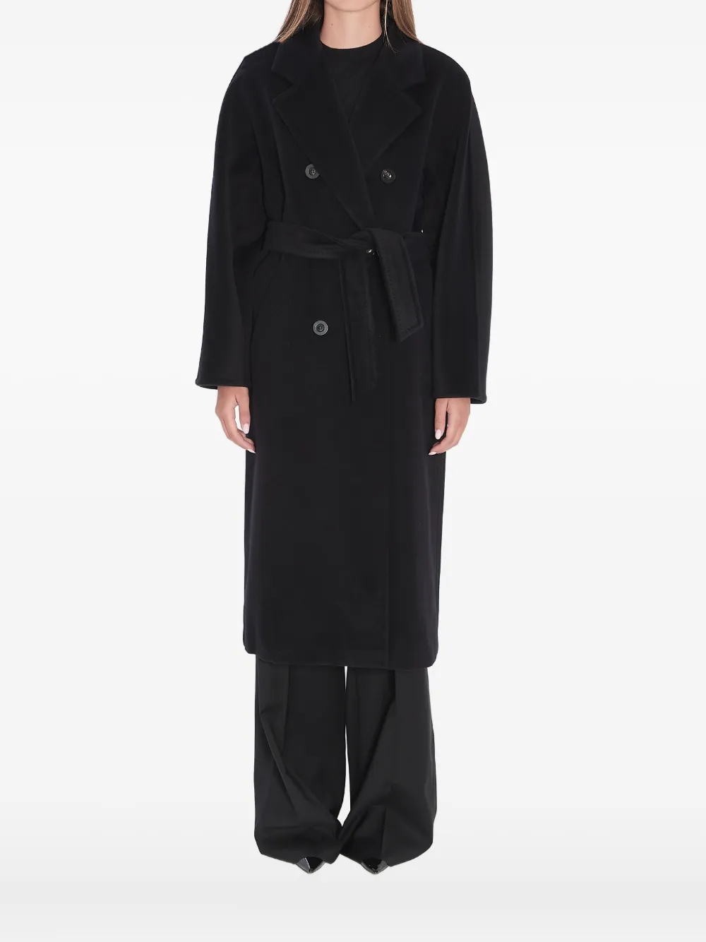 

Пальто Madame с поясом MAX MARA, черный