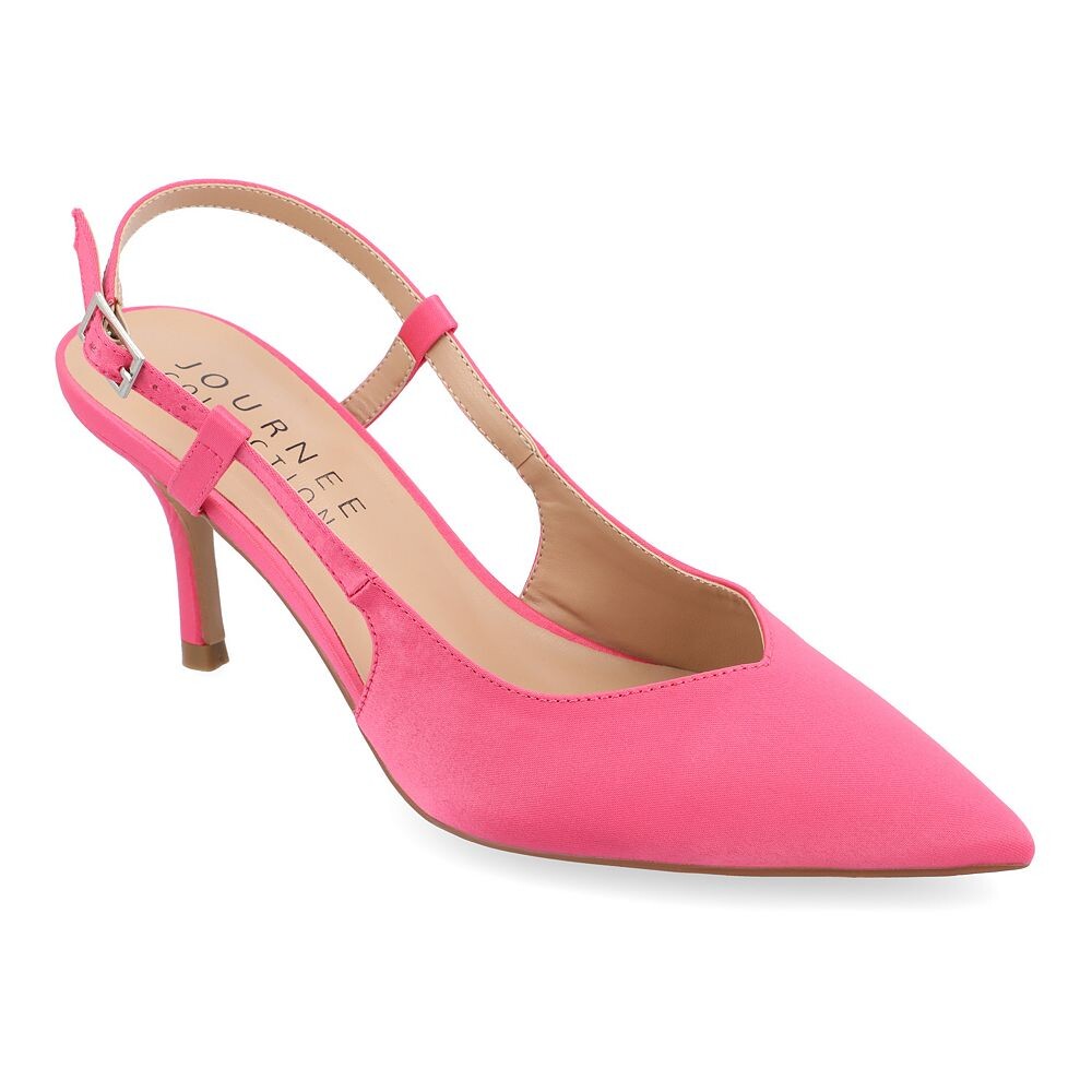 

Женские туфли на каблуке с открытой пяткой Journee Collection Knightly, цвет Fuchsia