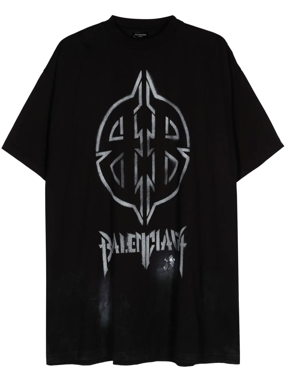 Футболка Metal BB Stencil BALENCIAGA, черный