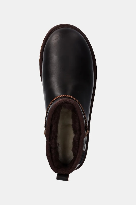 Угги зимние кожаные UGG Classic Ultra Mini, коричневый — фото 4
