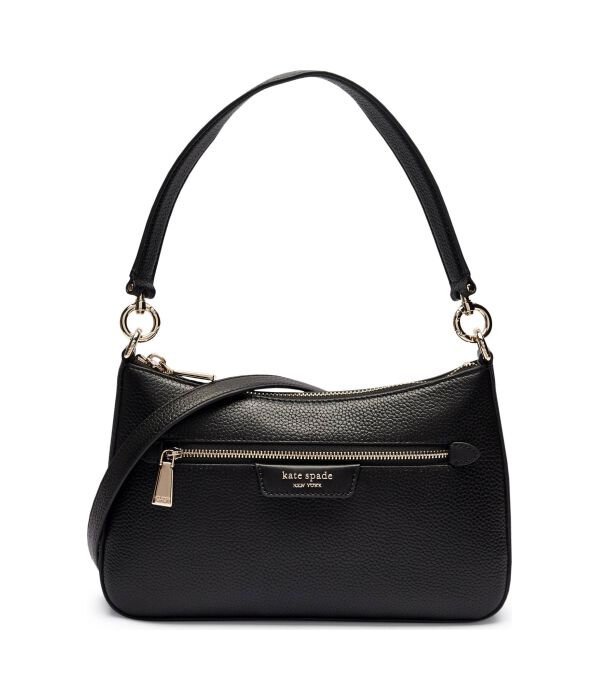 

Сумка женская Kate Spade кожаная с карманом на молнии, черный