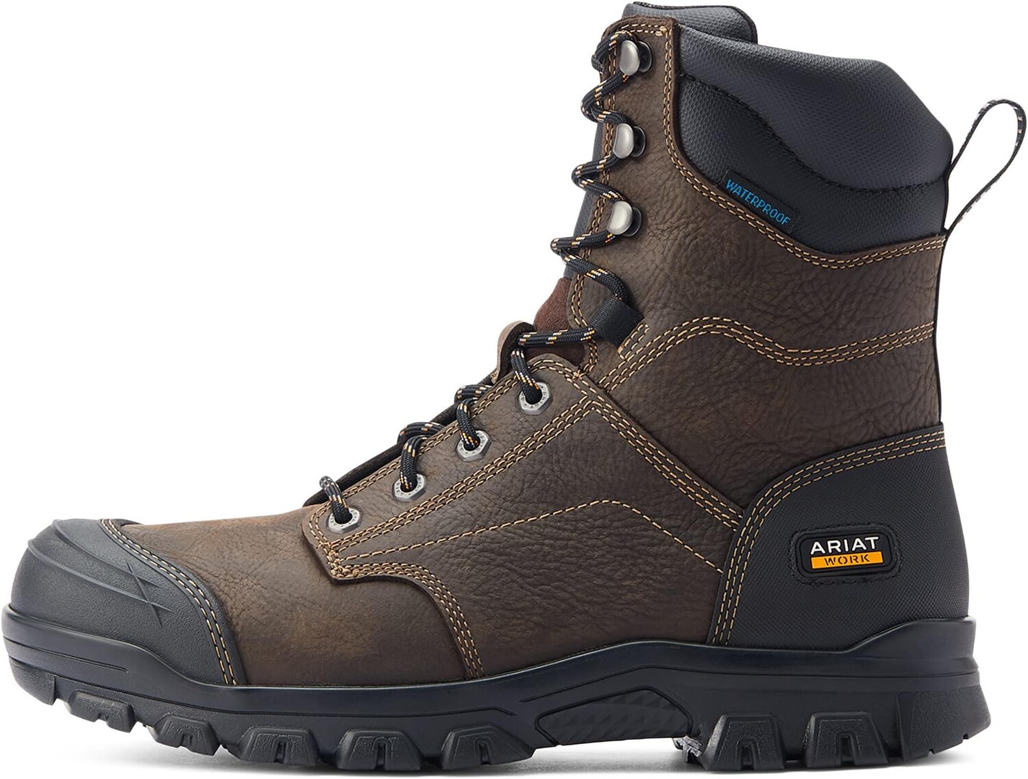 Рабочая обувь водонепроницаемая Treadfast 8" Waterproof Work Boot Ariat, цвет Dark Brown — фото 4
