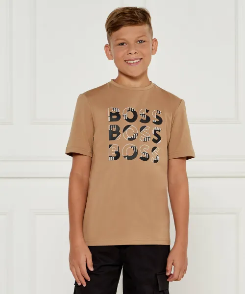 

Футболка Regular fit Boss Kidswear, бежевый
