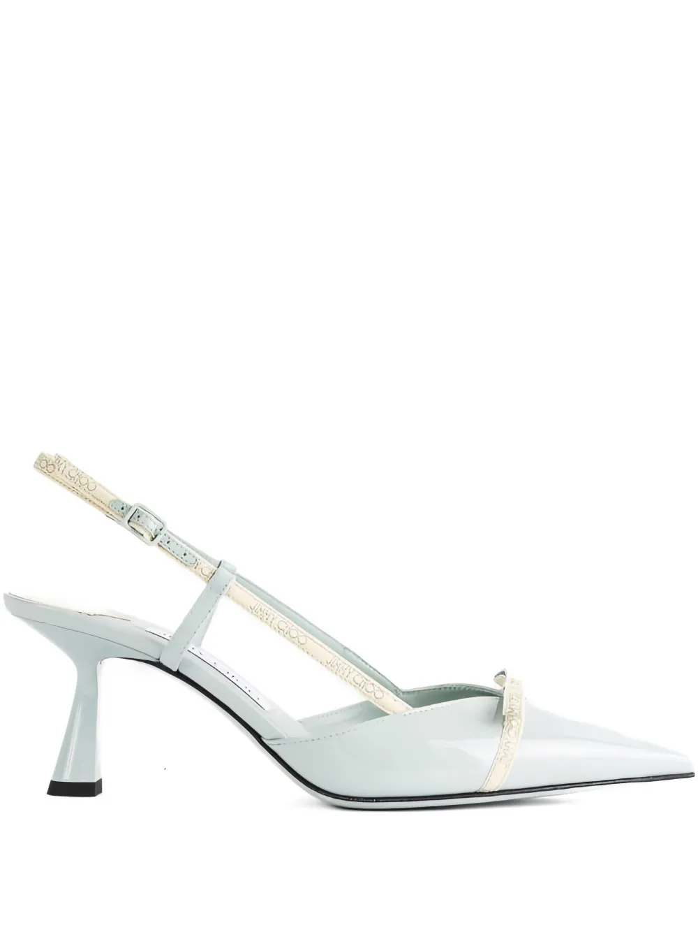 Туфли Camila из лакированной кожи с открытой пяткой, 65 мм JIMMY CHOO, зеленый