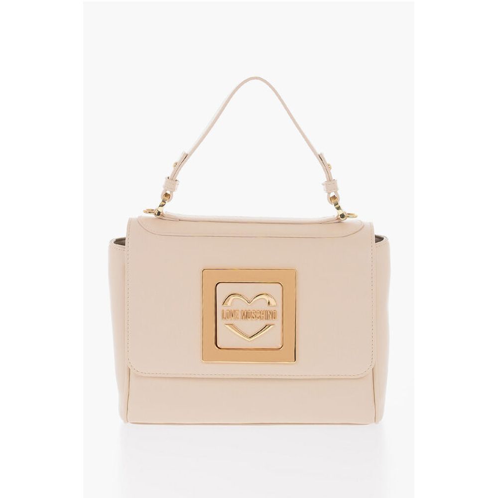 

Сумка через плечо LOVE из искусственной кожи с металлическим золотистым логотипом Moschino, Beige