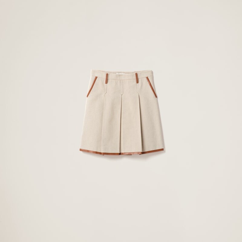 

Юбка из парусины Miu Miu, бежевый