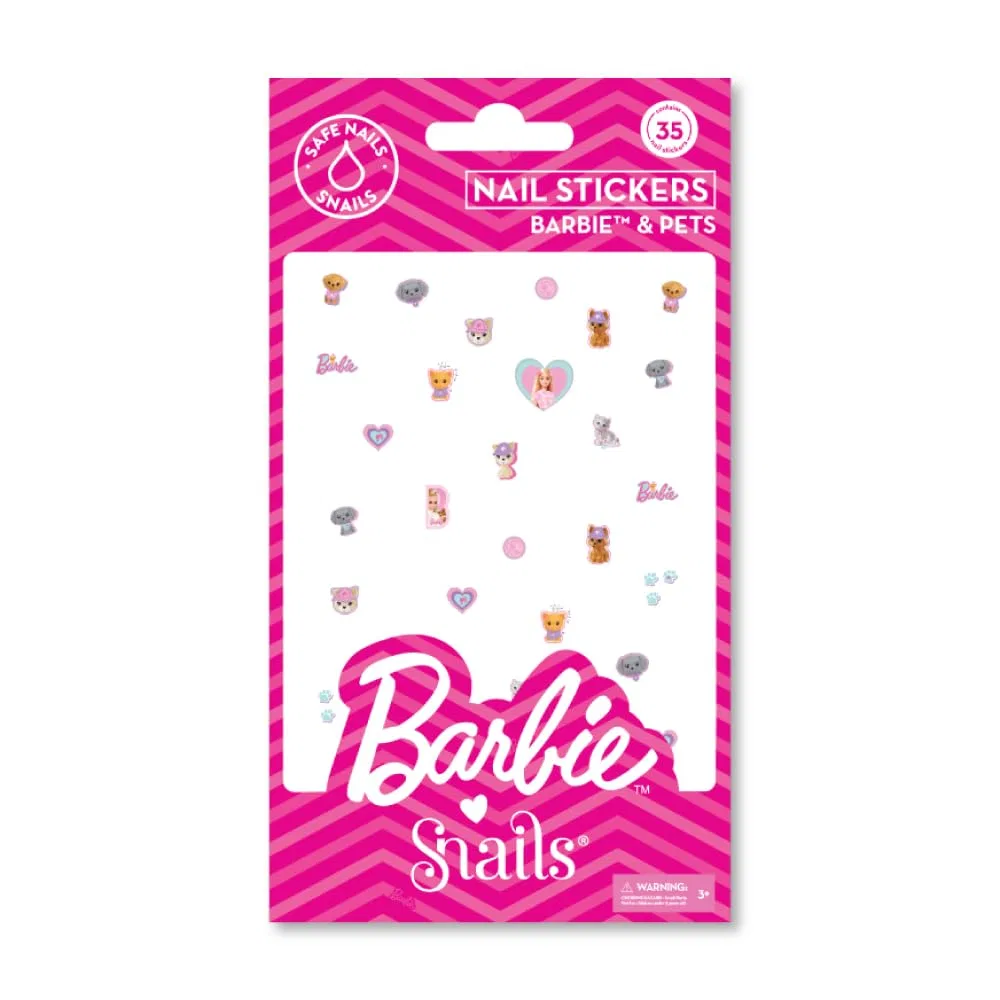 Детские наклейки для ногтей «Barbie Pets» от Snails Snails Safe Nails