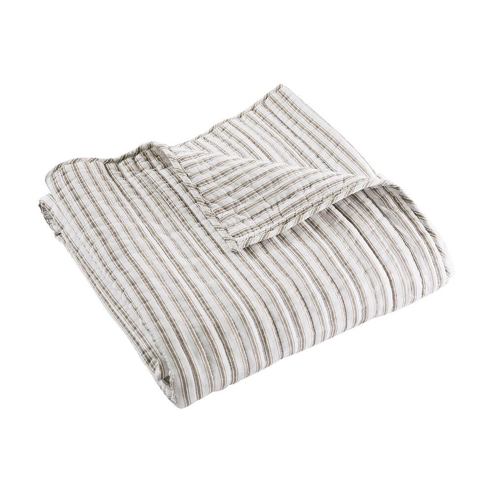 

Стеганое плед Levtex Home Tobago Stripe Taupe, цвет Beige Khaki