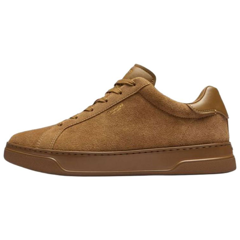 

COACH Кроссовки мужские Highline Synthetic Leather, Cow Leather Low top Skateboard Shoes Brown