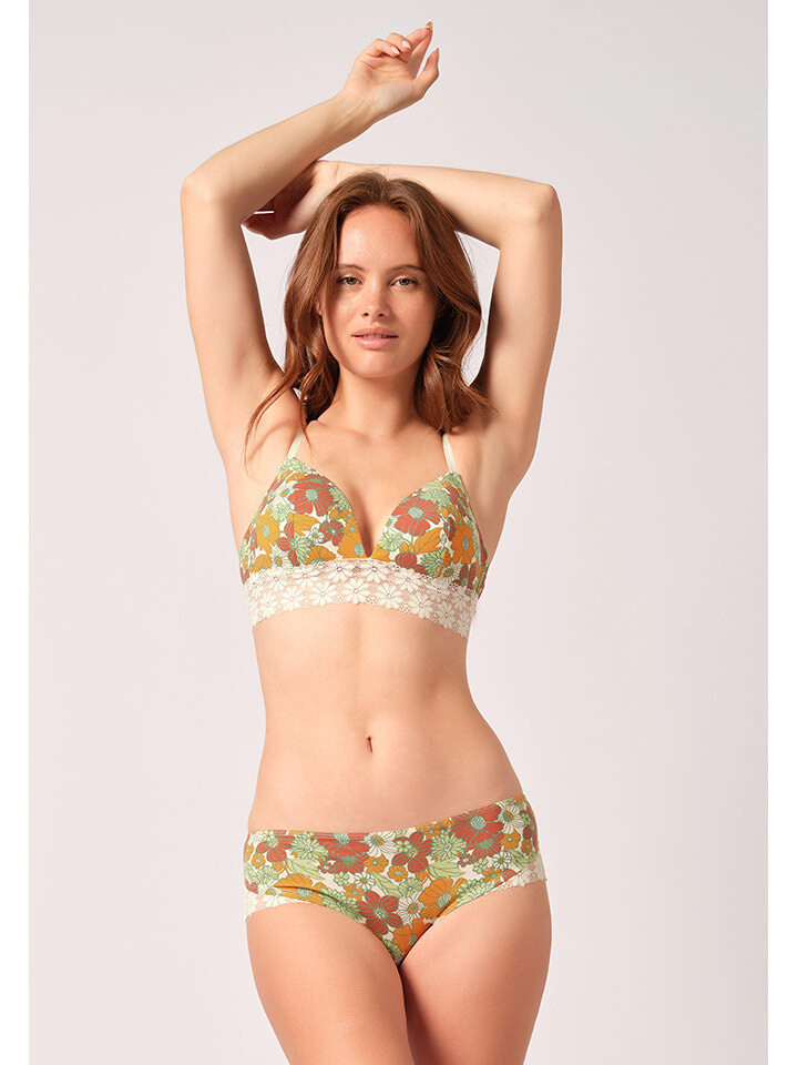 

Бюстгальтер Skiny Bügelloser BH, цвет hellgrün/orange/creme
