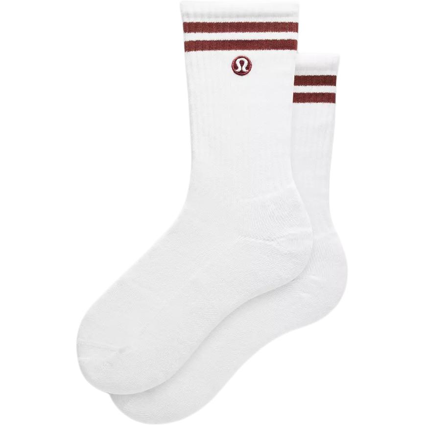 

Носки Crew Unisex 1 упаковка Lululemon, 1 pack (белый/rock оранжевый wht/rowd)