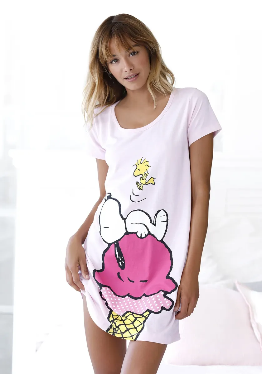 

Ночная рубашка Peanuts с крупным мотивом Снупи, розовый