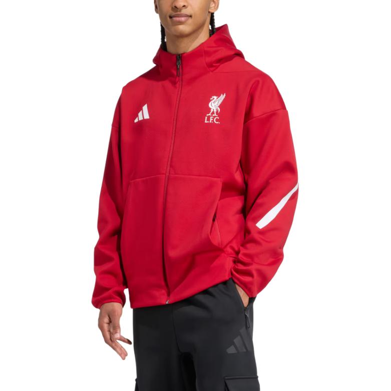 Adidas With AdiClub Liverpool Fc Adidas Z.N.E. Anthem Jacket, Strawberry Red — фото 2