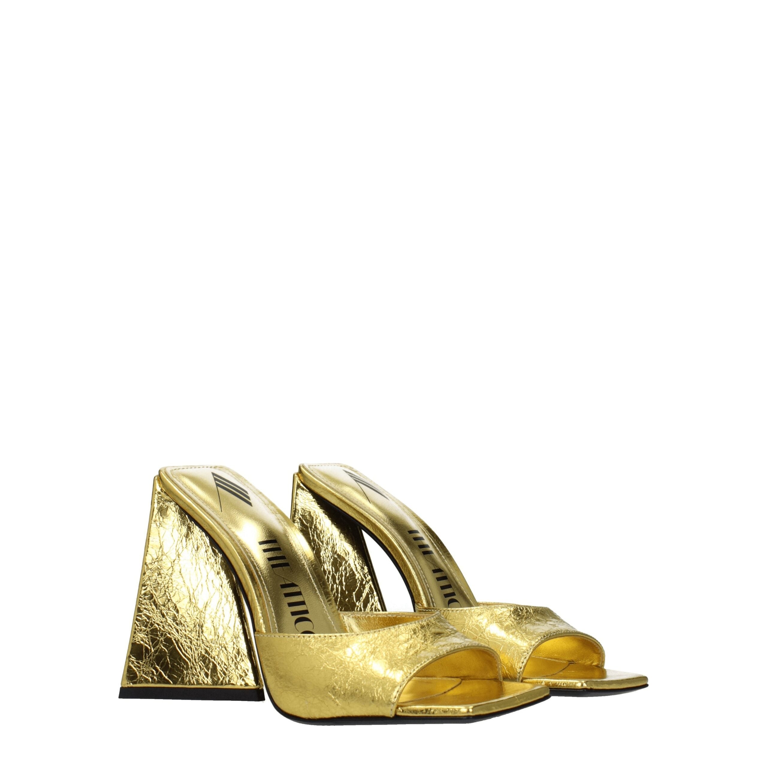 The Attico Leather Women's Sandal, золотой — фото 2