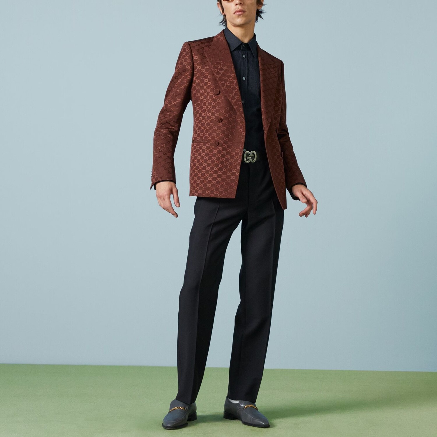 Повседневные брюки Gucci мужские, черные — фото 2