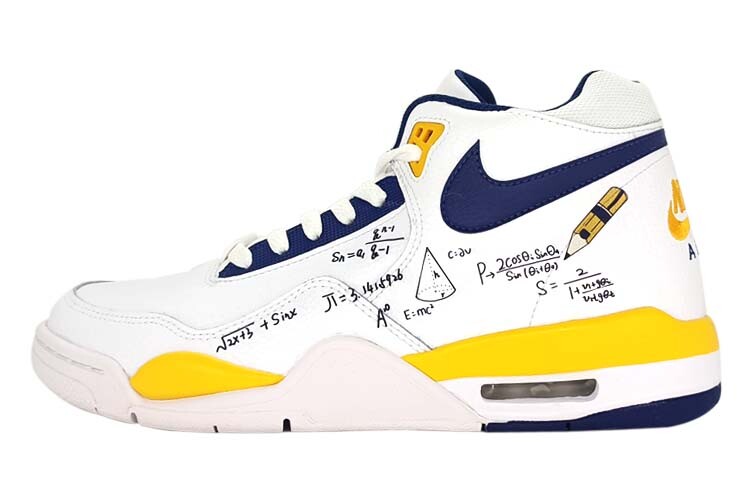 

Кроссовки Nike Flight Legacy Vintage Basketball Shoes Men Mid-top Blue/Yellow, белый
