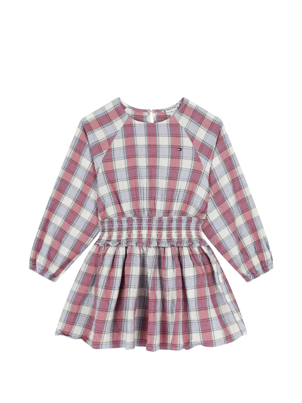 Платье в клетку с оборками Tommy Hilfiger Junior, розовый