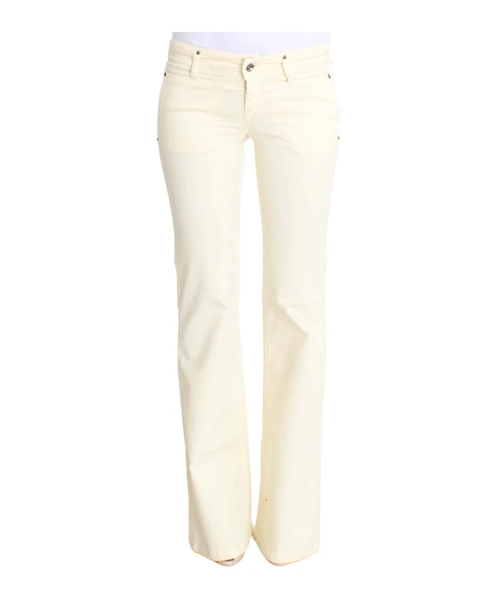 

Хлопковые эластичные джинсы-клеш Costume National, белый