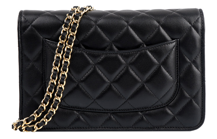WOC Кожа Ягненка Плечевая Сумка, Мини Сумка Через Плечо Женская Черная CHANEL — фото 4
