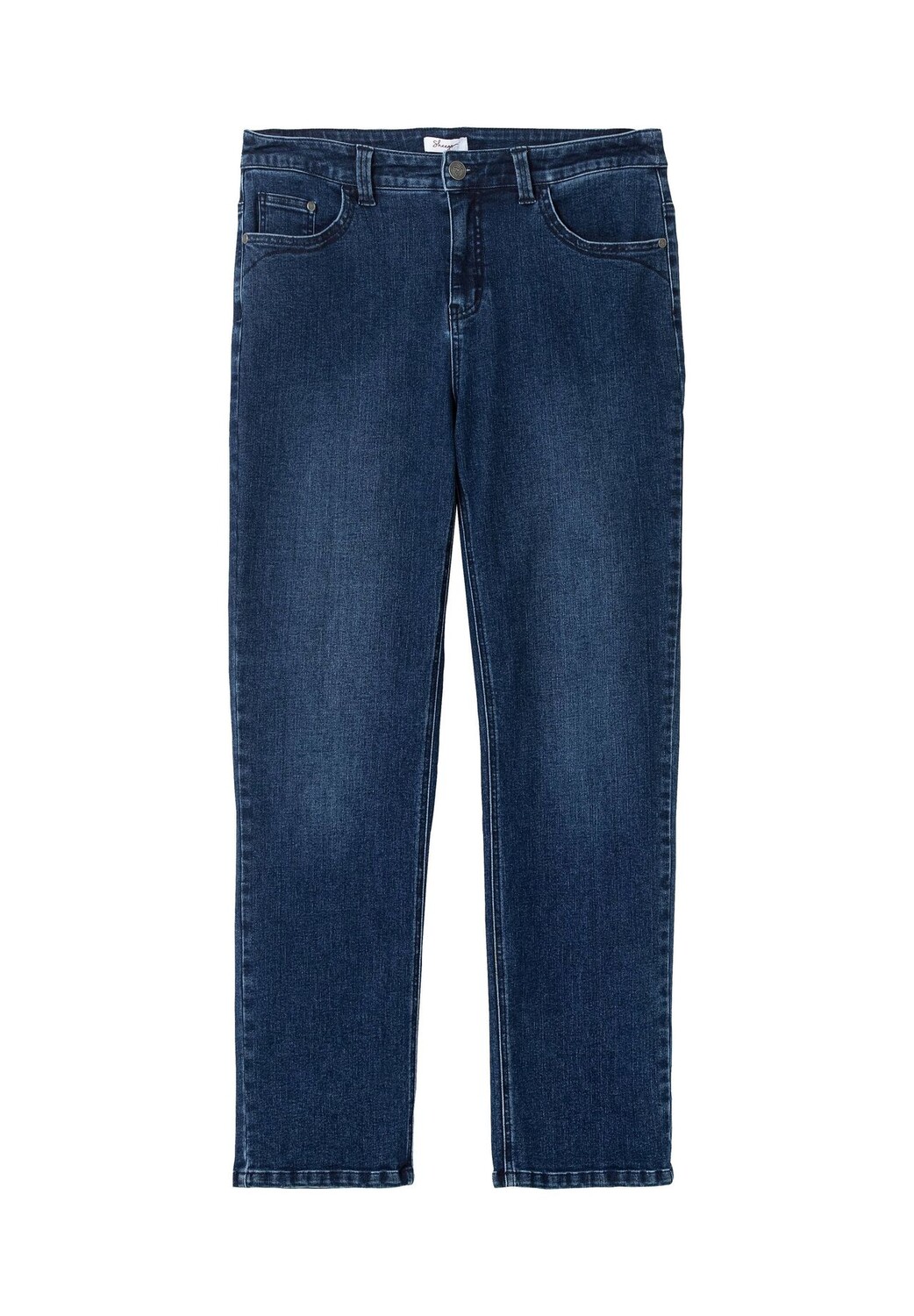 

Прямые джинсы с функциональными волокнами TruTemp365 sheego, цвет Dark Blue Denim