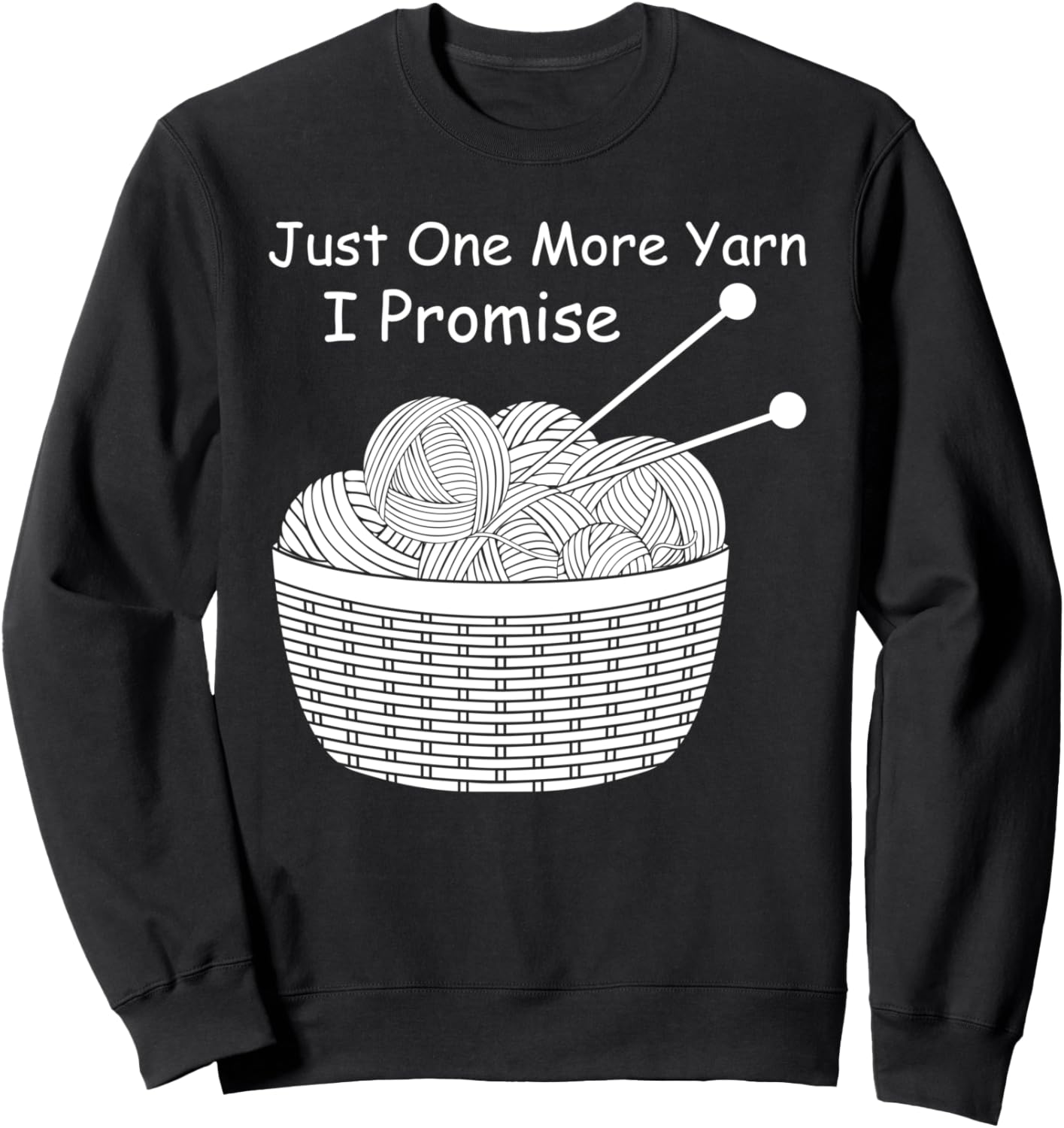 

Еще одно обещание от пряжи - Забавная вязаная толстовка Funny Crochet Crocheter, черный