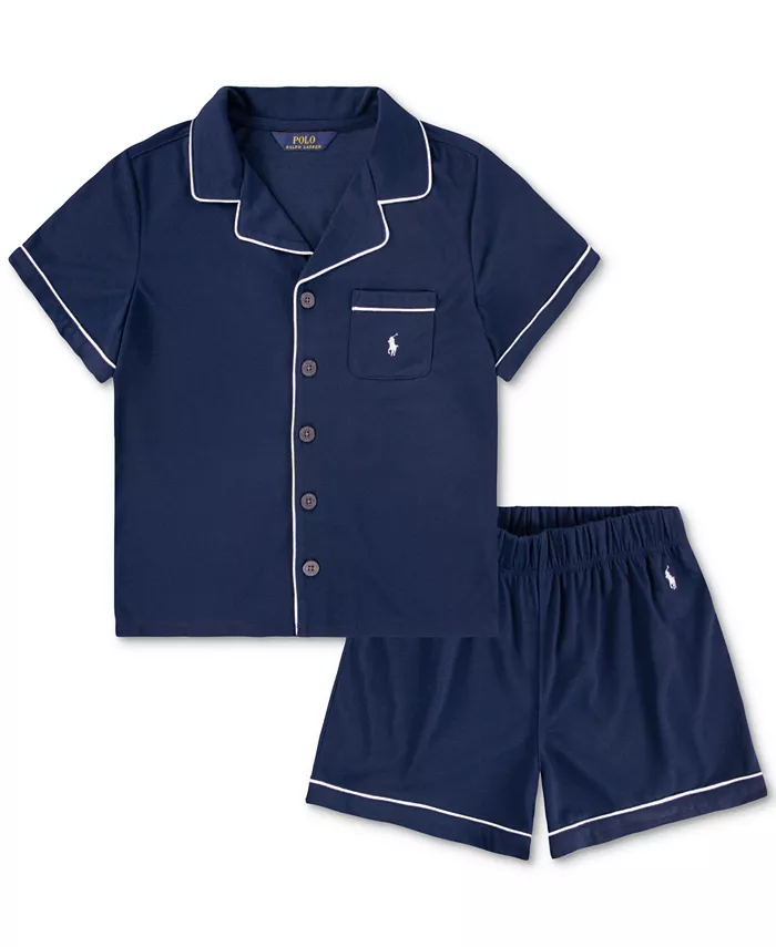 

Пижамный комплект Polo Big Girls Jersey Ralph Lauren, синий