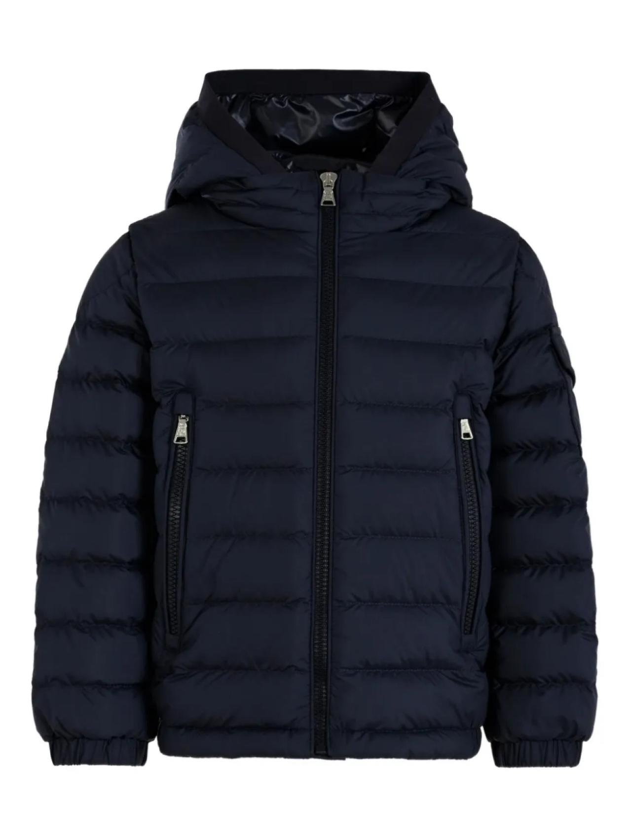 

Стеганая куртка с капюшоном Moncler Enfant, синий