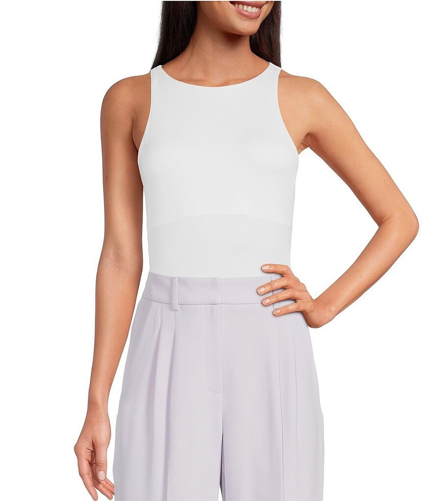

Трикотажное боди без рукавов Gianni Bini Layla Racer, белый