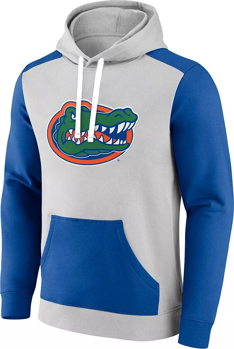 

Мужской серый пуловер с капюшоном NCAA Florida Gators серого цвета с цветными блоками