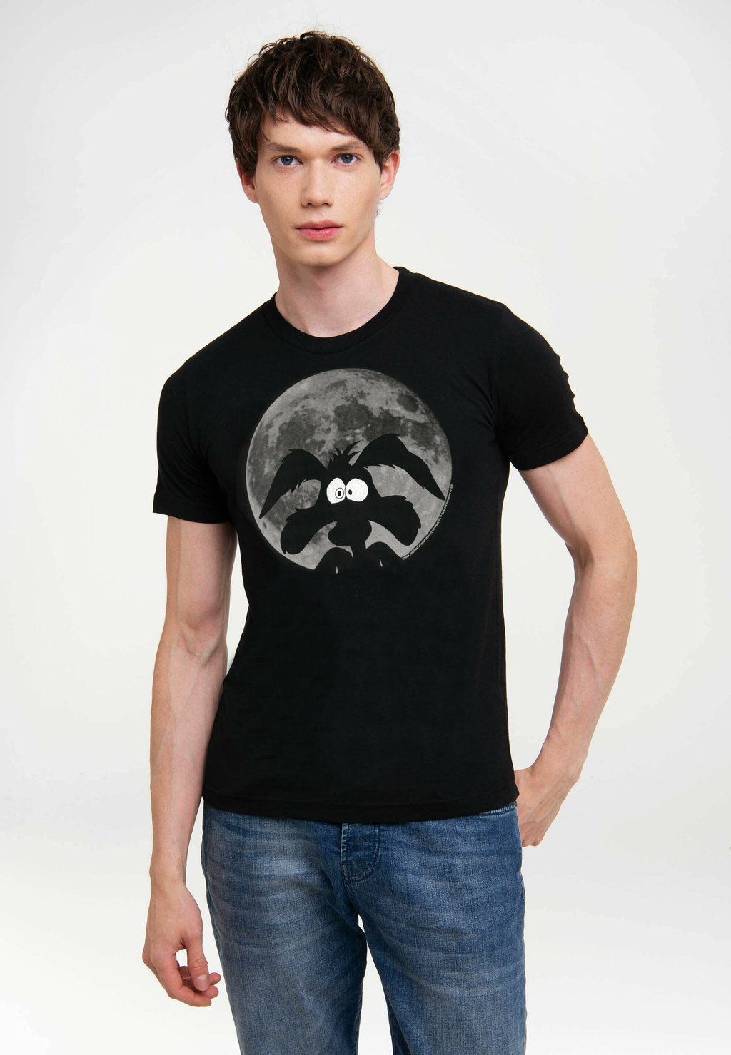 

Футболка с принтом LOONEY TUNES COYOTE MOND LOGOSHIRT, черный