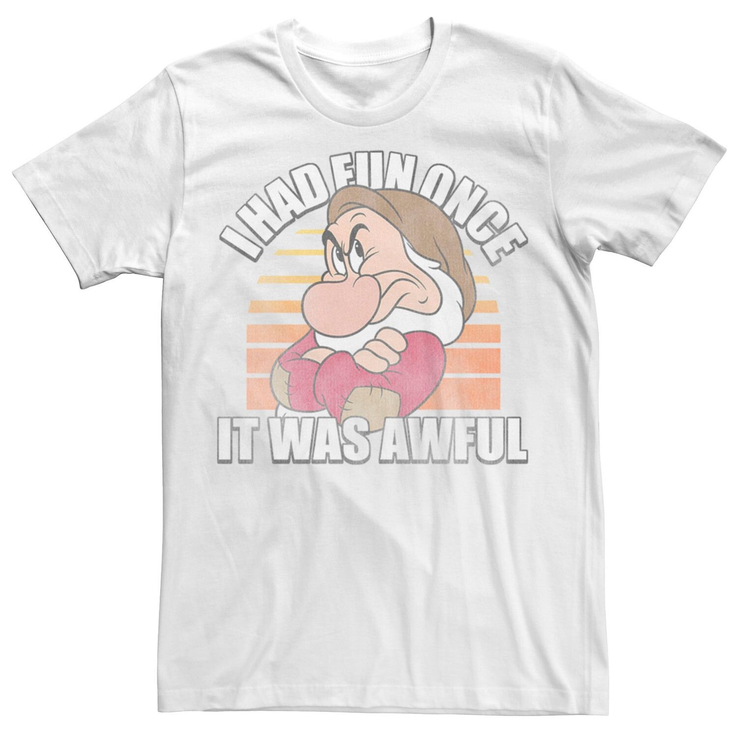 

Мужская футболка с рисунком «Белоснежка и семь гномов» Disney's Grumpy Had Fun