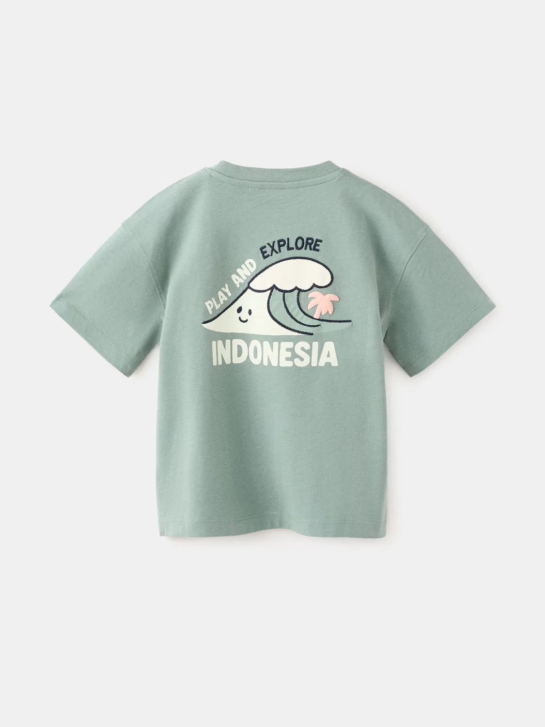Футболка 'MFLIP' Mango Kids, Mint/Pastel Green — фото 2
