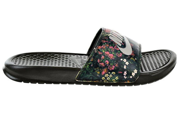 Тапочки benassi print 'just do it' Nike, хаки — фото 2