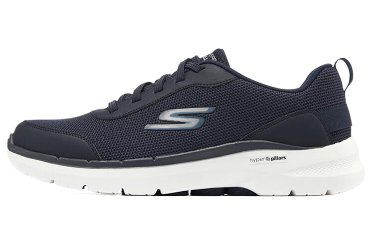 

Кроссовки Go Walk 6 для бега мужские с низким верхом темно-синие Skechers