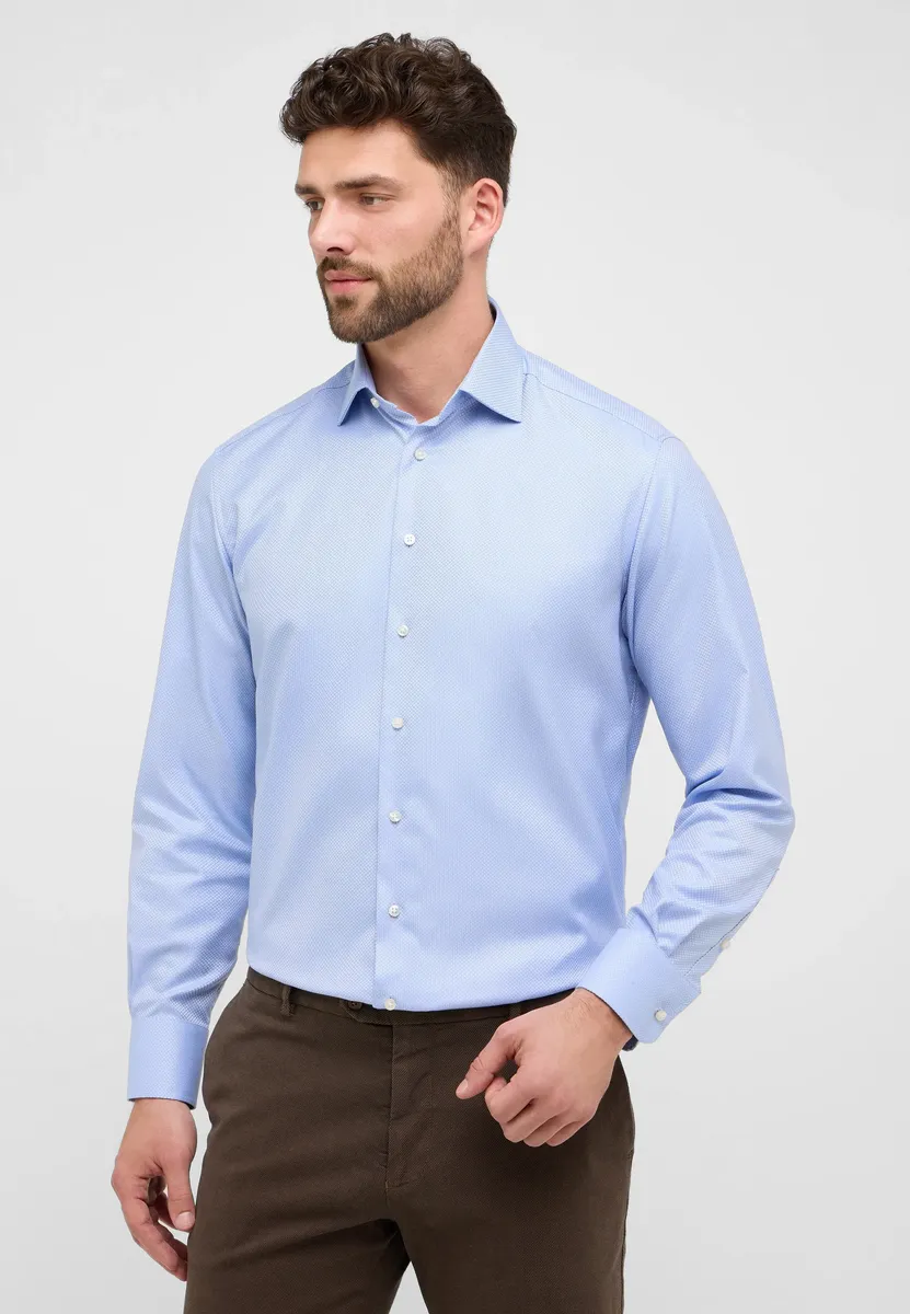 

Рубашка Eterna с длинными рукавами "COMFORT FIT", синий
