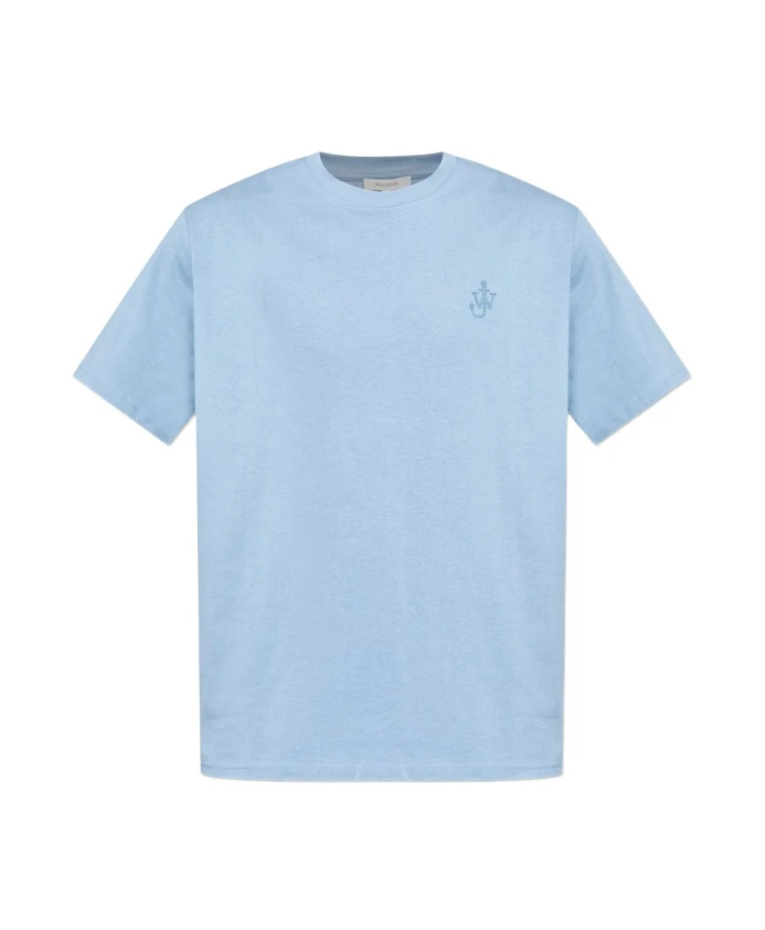 

Синяя футболка с вышитым логотипом и круглым вырезом Jw Anderson, синий