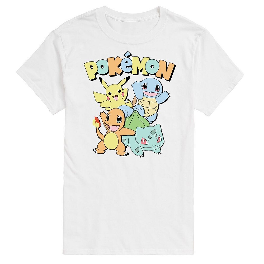 

Футболка с приглушенным рисунком Big & Tall Pokémon Pokemon, белый
