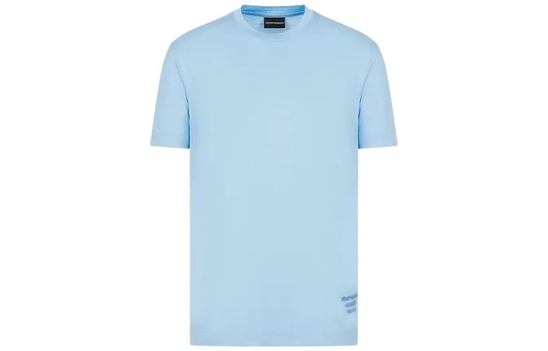 

EMPORIO ARMANI Футболка мужская светло-голубая, Синий, EMPORIO ARMANI Футболка мужская светло-голубая