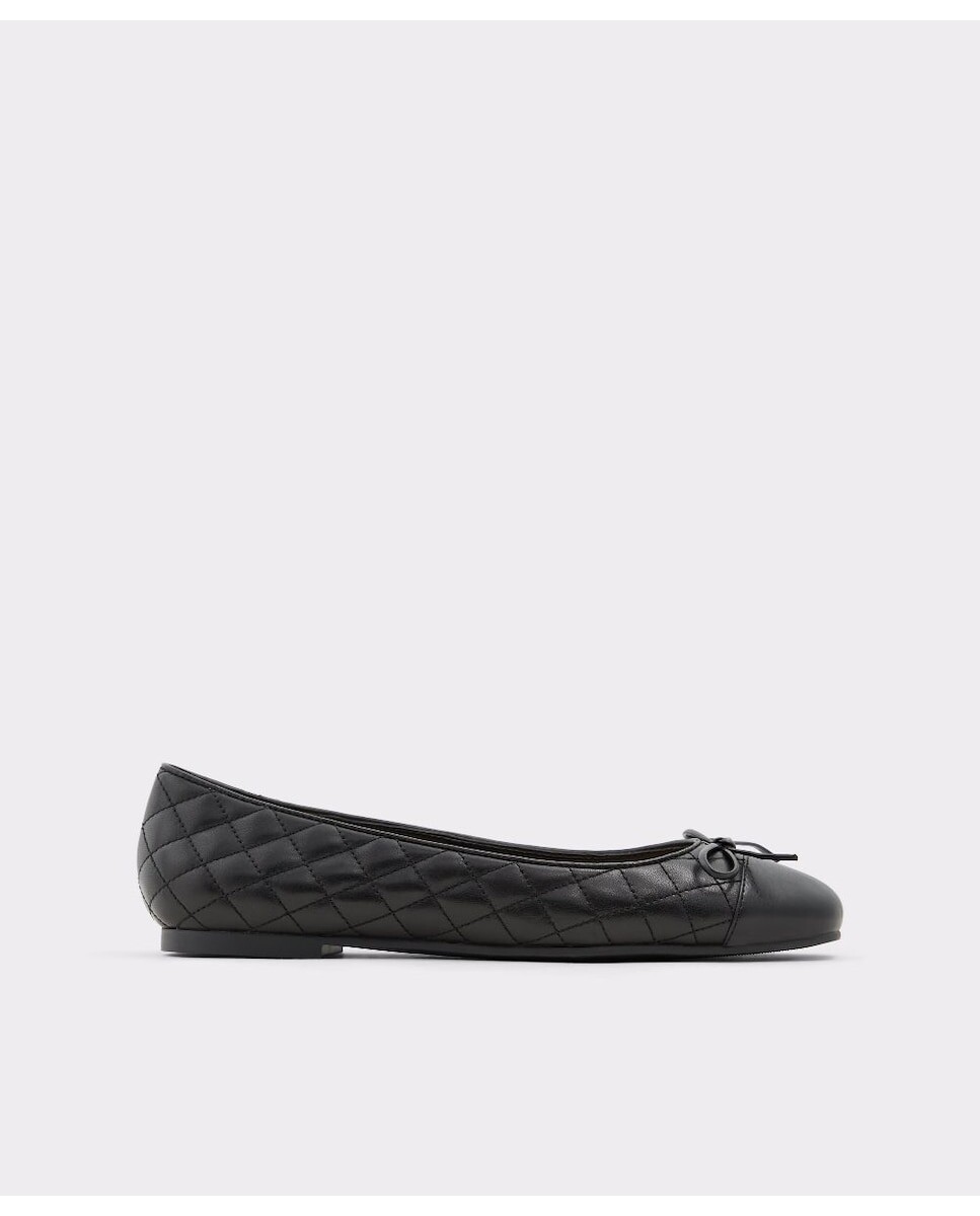 

Женские кожаные балетки черного цвета с круглым носком Aldo, черный