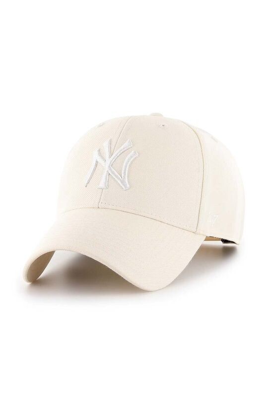 

Бейсболка New York Yankees из смесовой шерсти 47 brand, бежевый