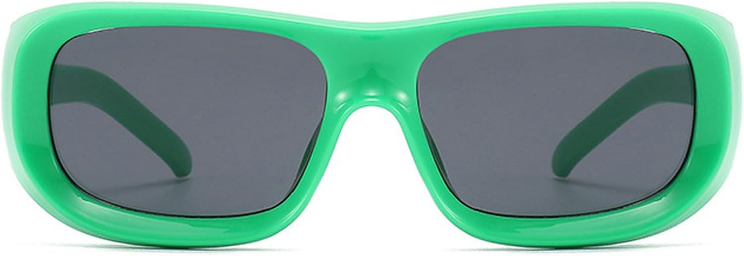 

Винтажные солнцезащитные очки в стиле панк Y2K для женщин и мужчин, модель 2024, роскошные квадратные солнцезащитные очки для женщин, обтекаемые очки, защита от УФ-излучения UV400 N47 mincl, Green