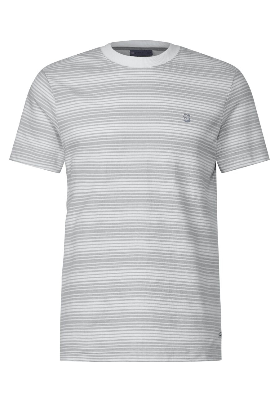 

Классическая футболка Street One MEN Shirt, цвет grey/white