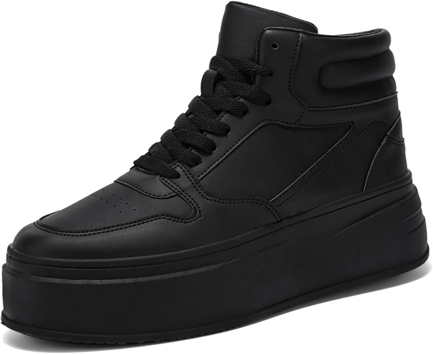 

Мужские повседневные туфли, модные черные кроссовки на шнуровке с толстой подошвой, удобная обувь для ежедневной носки Aokisx