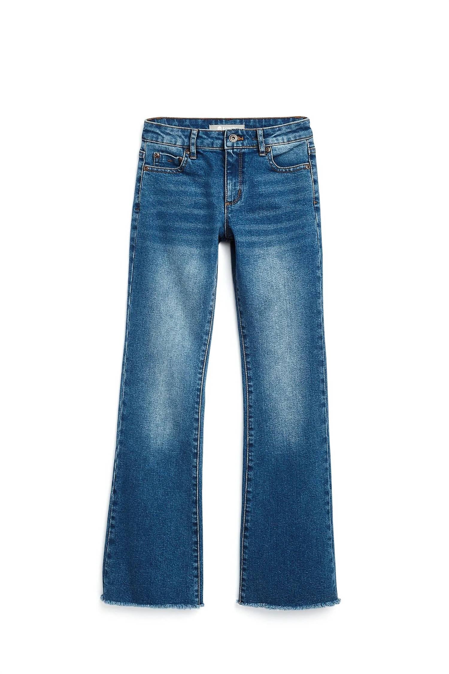 

Джинсы для девочек Mid Rise Flare Slim Fit в темной стирке Tractr, Dark Wash