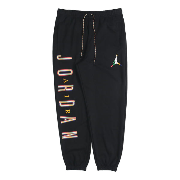 

Спортивные штаны Air Jordan Colorful Flying Man logo Printing Sports Long Pants Black, черный