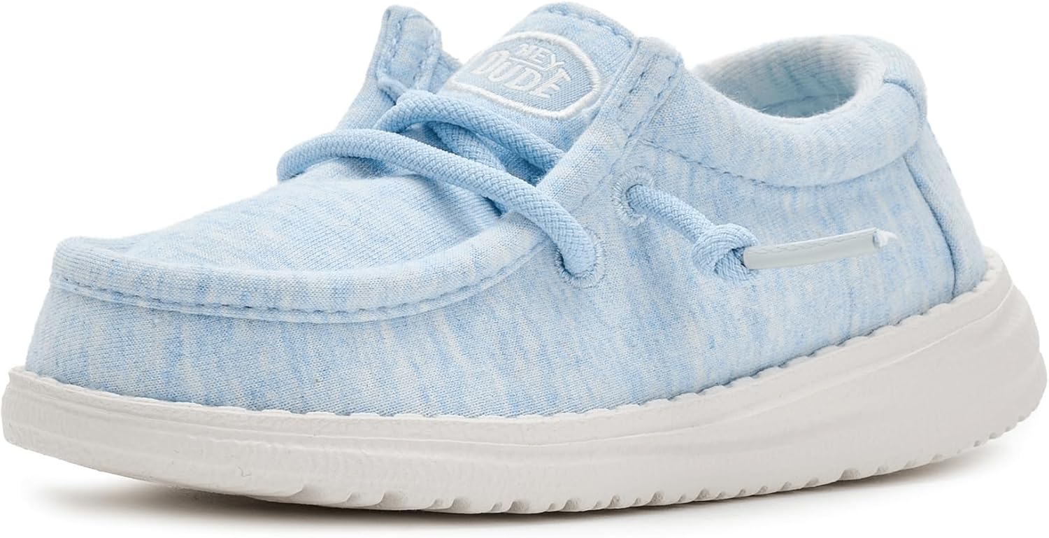 

Кроссовки HEYDUDE Mens Wally Stretch Jersey (Toddler), светло-голубой